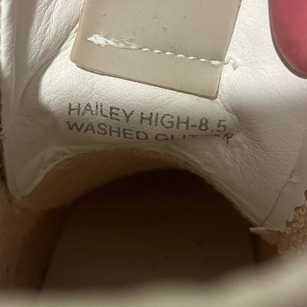 EUC Shu Shop Women’s Hailey Glitter High-Top Sneakers - Picture 7 of 8